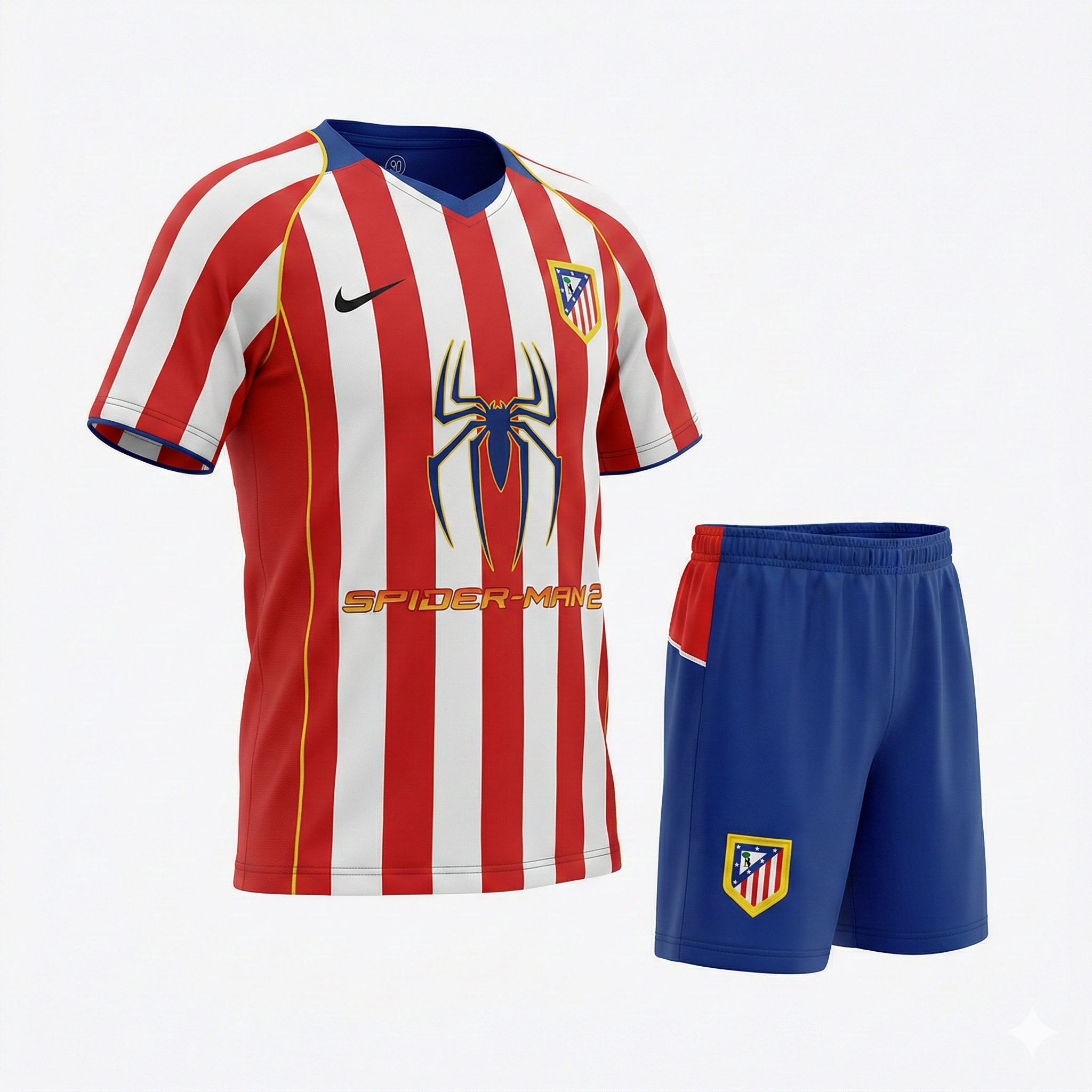 Atlético Madrid Home 2004/2005 Kids Kit (Feels Like New) - Size 18