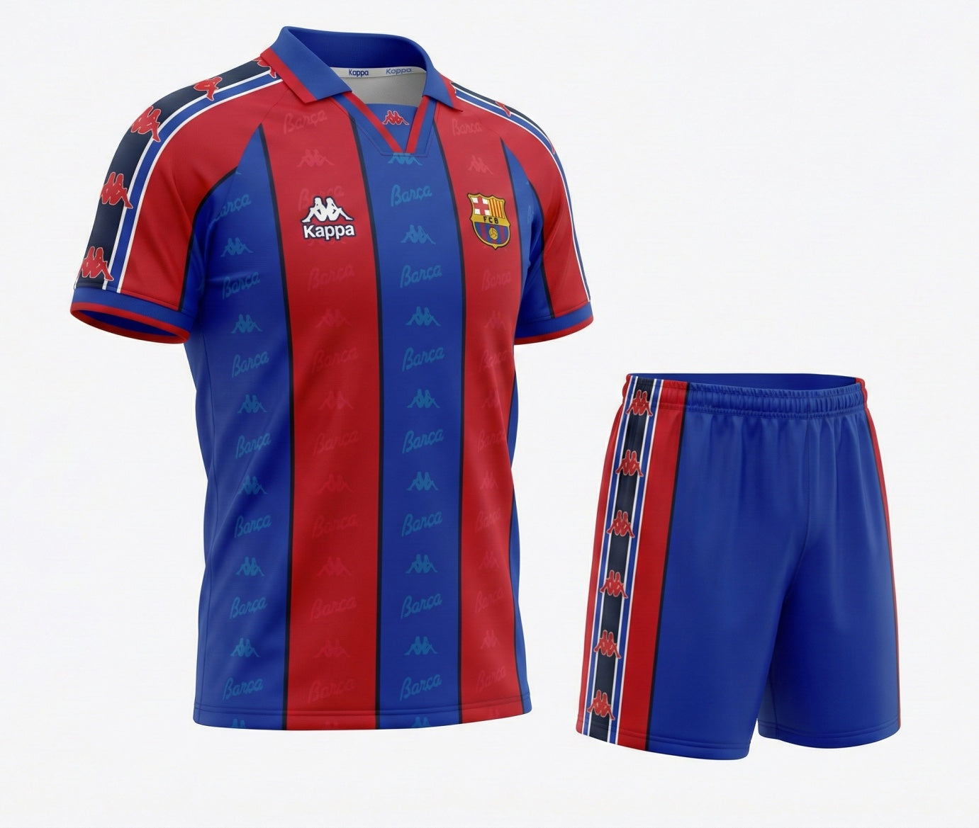 Barcelona Home 1995/1997 Kids Kit (Feels Like New) - Size 26