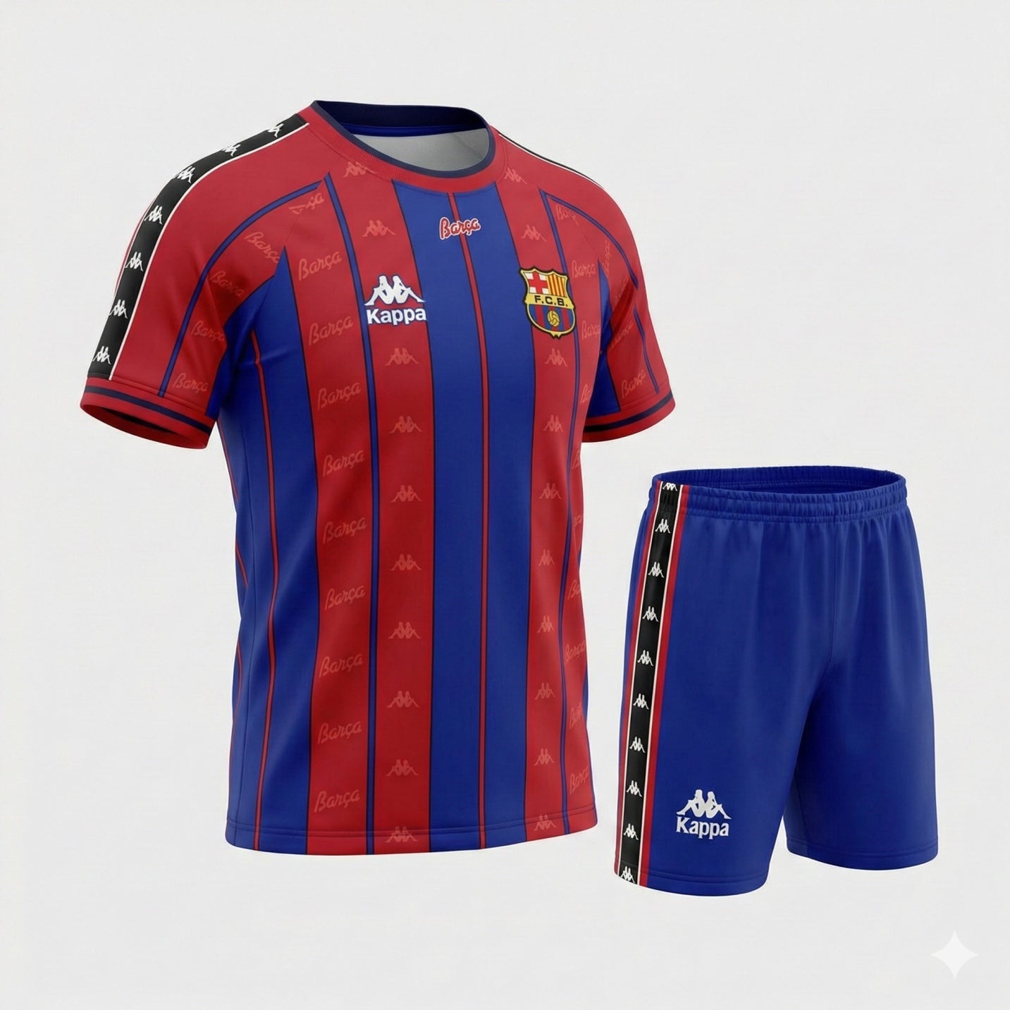 Barcelona Home 1997/1998 Kids Kit (Feels Like New) - Size 26