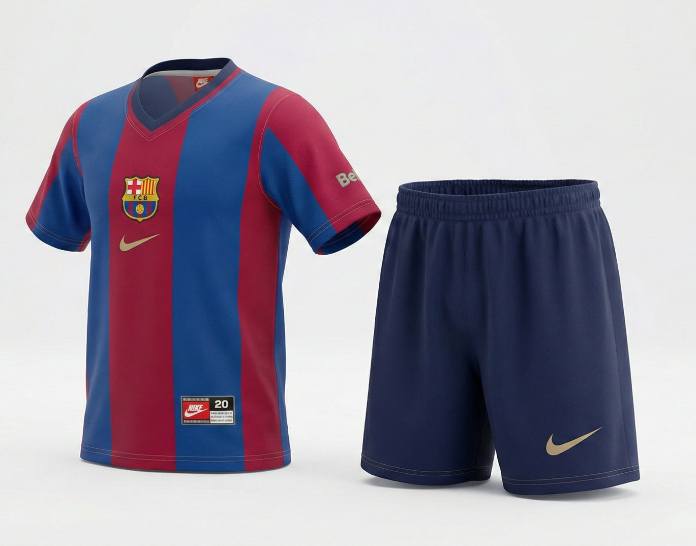 Barcelona Home 1998/1999 Kids Kit (Feels Like New) - Size 18