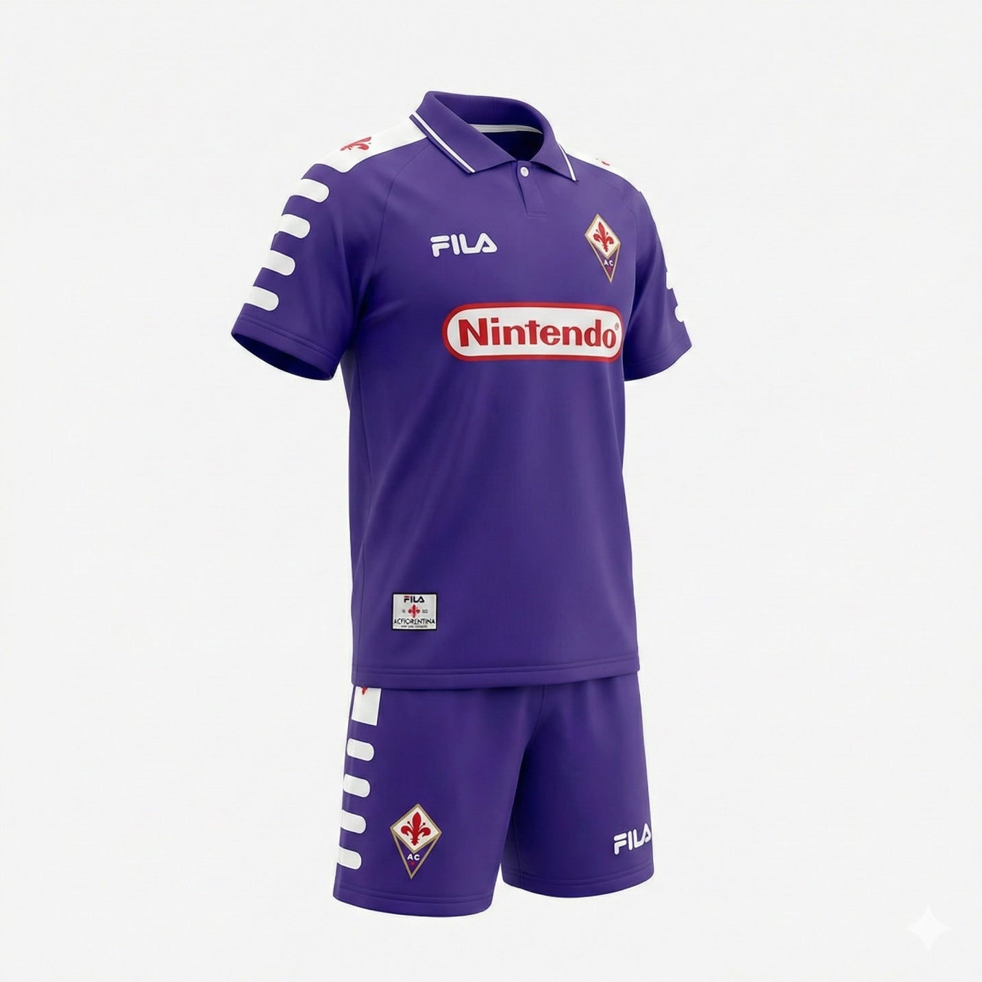 Fiorentina Home 1998/1999 Kids Kit (Feels Like New) - Size 26