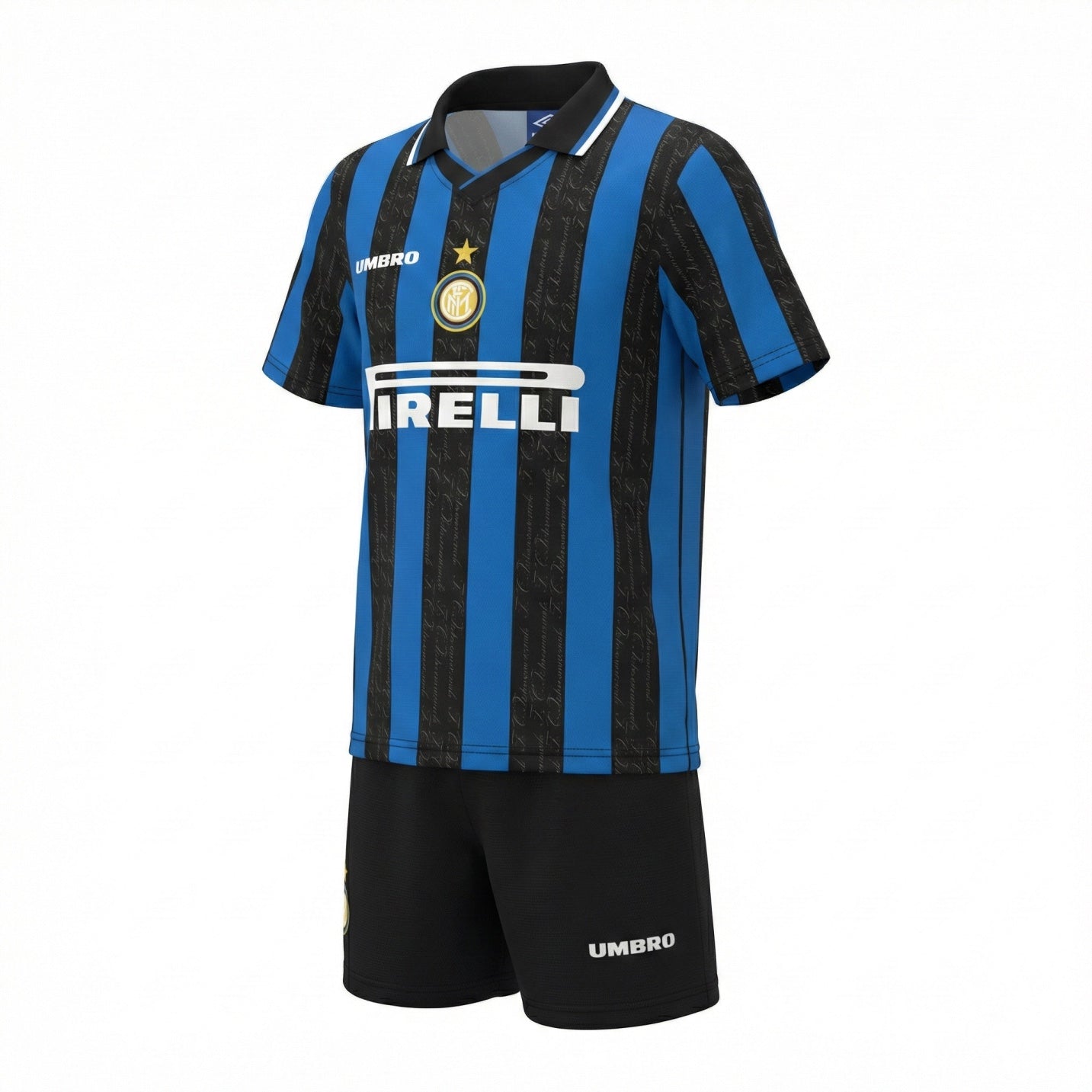 Inter Milan Home 1997/1998 Kids Kit (Feels Like New) - Size 22