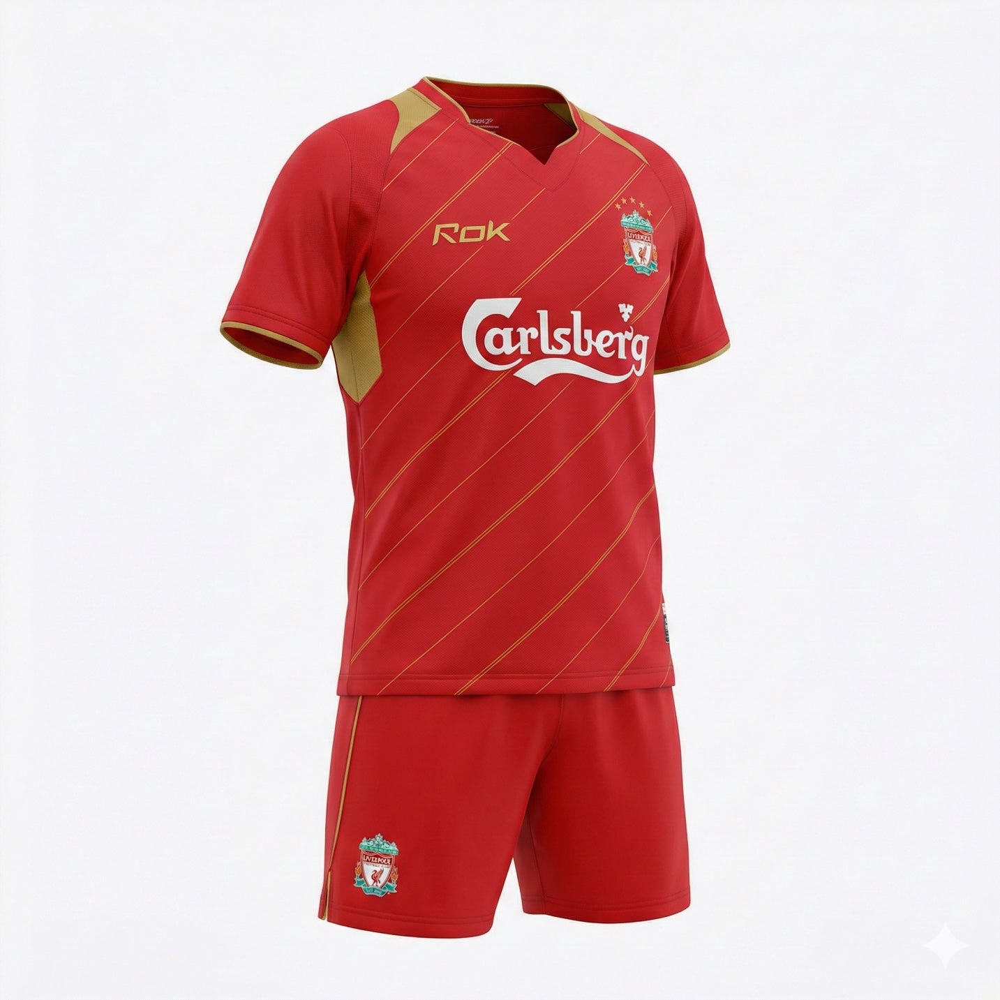 Liverpool Home 2005/2006 Kids Kit (Feels Like New) - Size 26