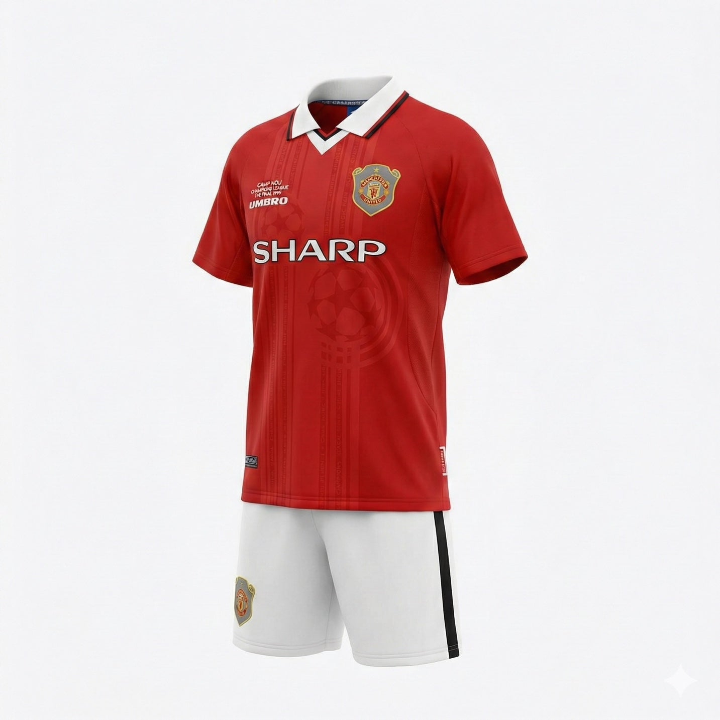 Manchester United Home 1999 Kids Kit (Feels Like New) - Size 26