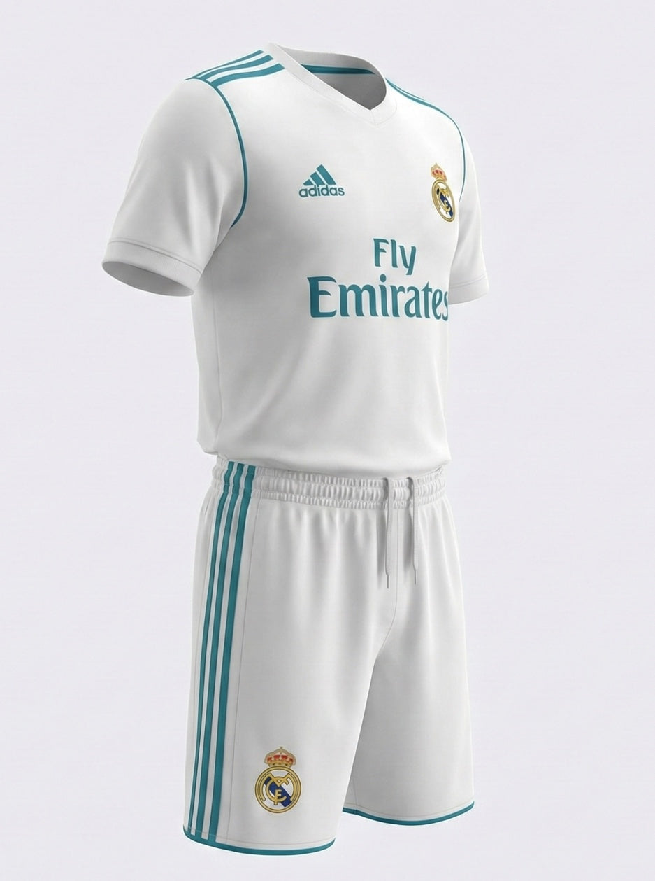 Real Madrid Home 2017/2018 Kids Kit (New) - Size 18
