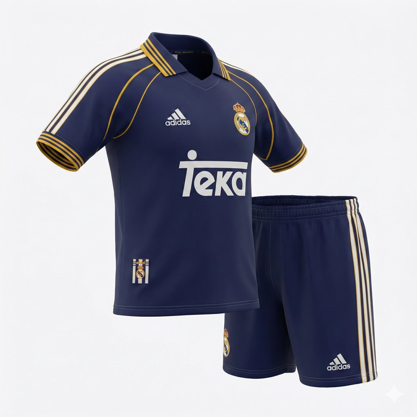 Real Madrid Away 1998/1999 Kids Kit (Feels Like New) - Size 22