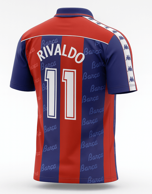 1992–95 Barcelona Home Rivaldo #11 (Feels Like New) - Size M