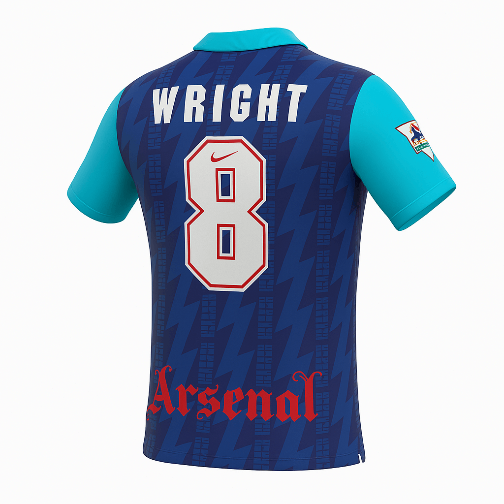 1993–94 Arsenal Away Wright #8 (Feels Like New) - Size XS