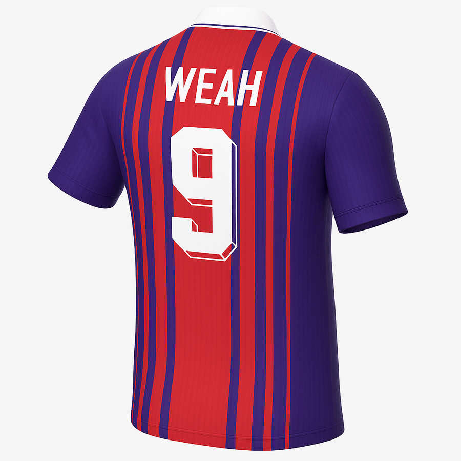 1993–94 Paris Saint Germain Home Weah 9 (Feels Like New) - Size L