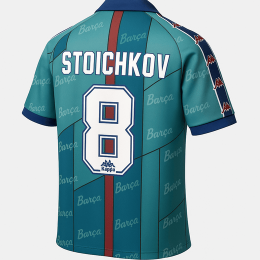 1995–97 Barcelona Away Stoichkov #8 (Feels Like New) - Size XXL
