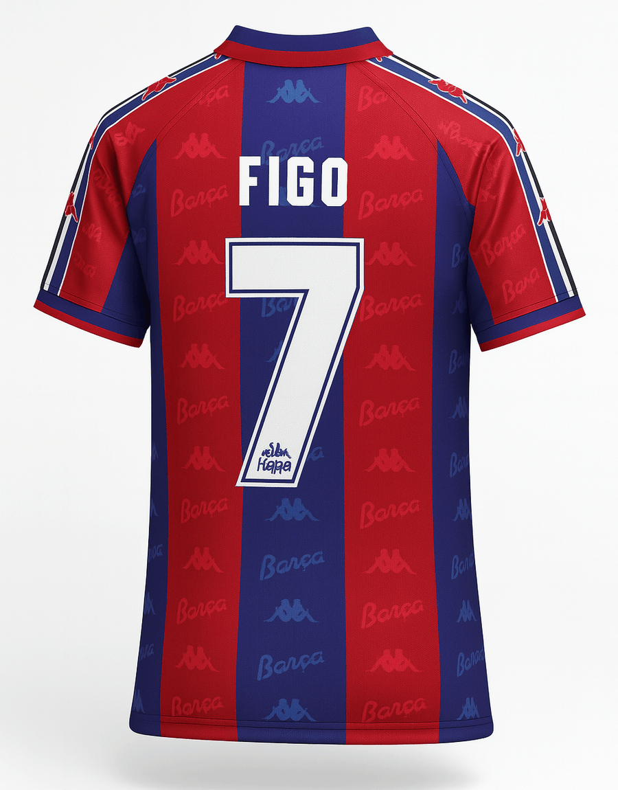 1995–97 Barcelona Home Figo #7 (Feels Like New) - Size XXL