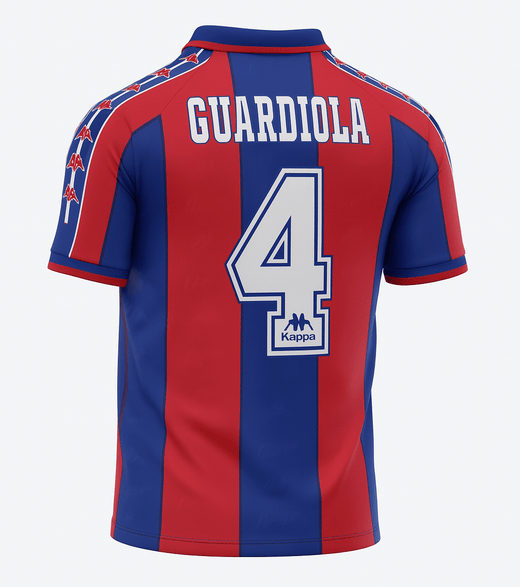 1995–97 Barcelona Home Guardiola #4 (Feels Like New) - Size S
