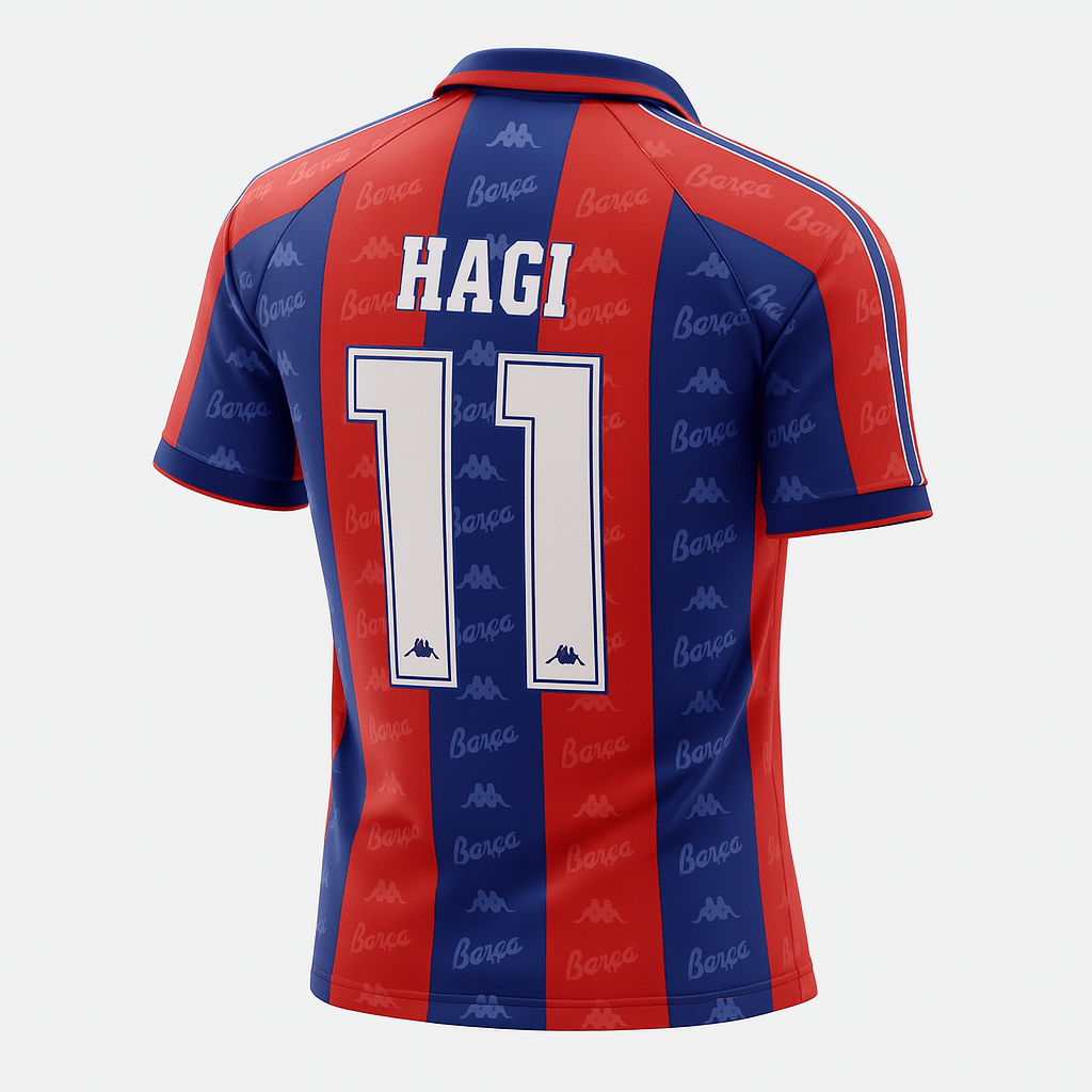 1995–97 Barcelona Home Hagi #11 (Feels Like New) - Size XS