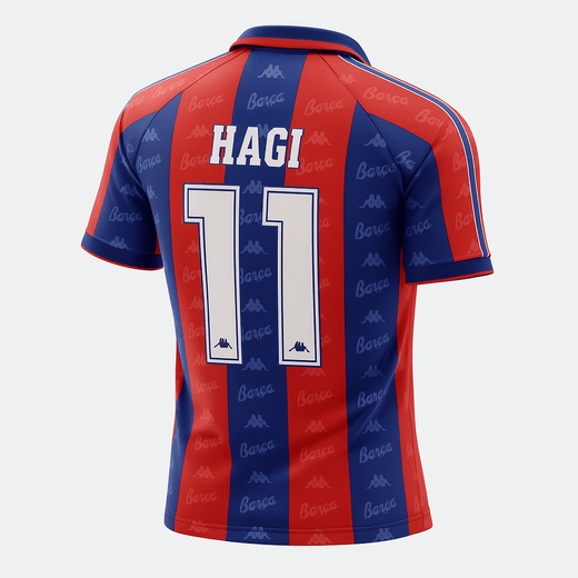 1995–97 Barcelona Home Hagi #11 (Feels Like New) - Size XXL