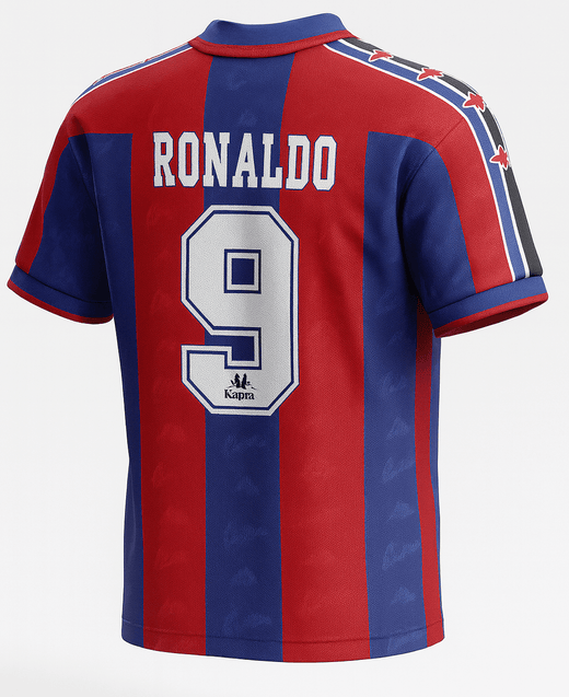 1995–97 Barcelona Home Ronaldo #9 (Feels Like New) - Size M