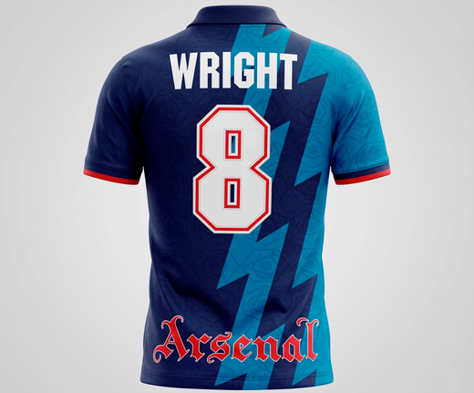 1995–96 Arsenal Away Wright #8 (Feels Like New) - Size XL