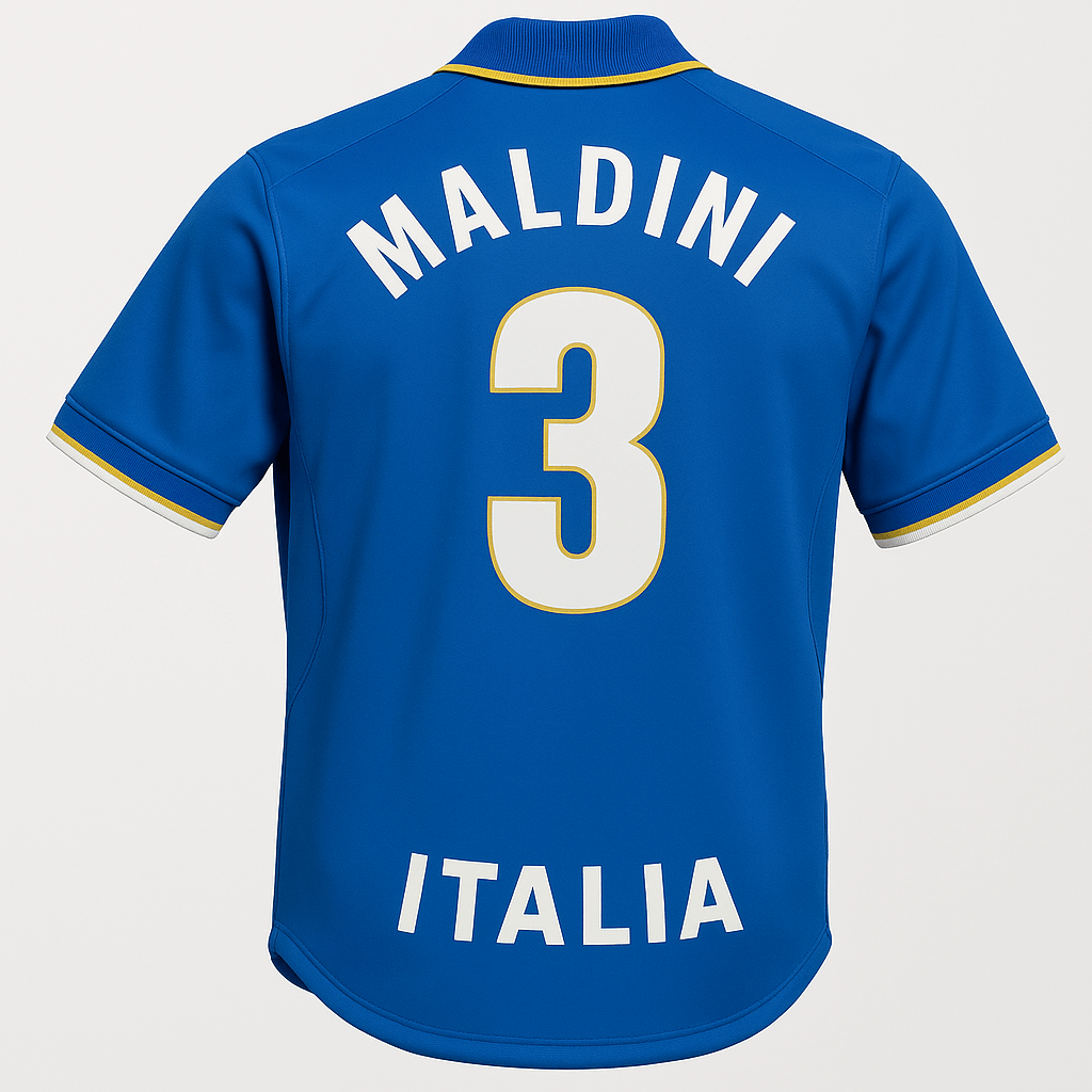 1996–97 Italy Home Maldini #3 (Feels Like New) - Size XXL