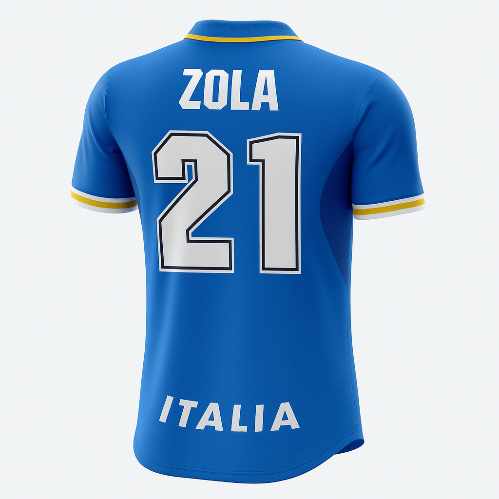 1996–97 Italy Home Zola #21 (Feels Like New) - Size M