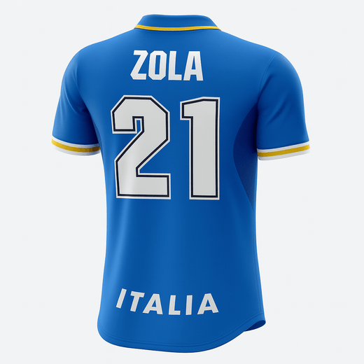 1996–97 Italy Home Zola #21 (Feels Like New) - Size XXL