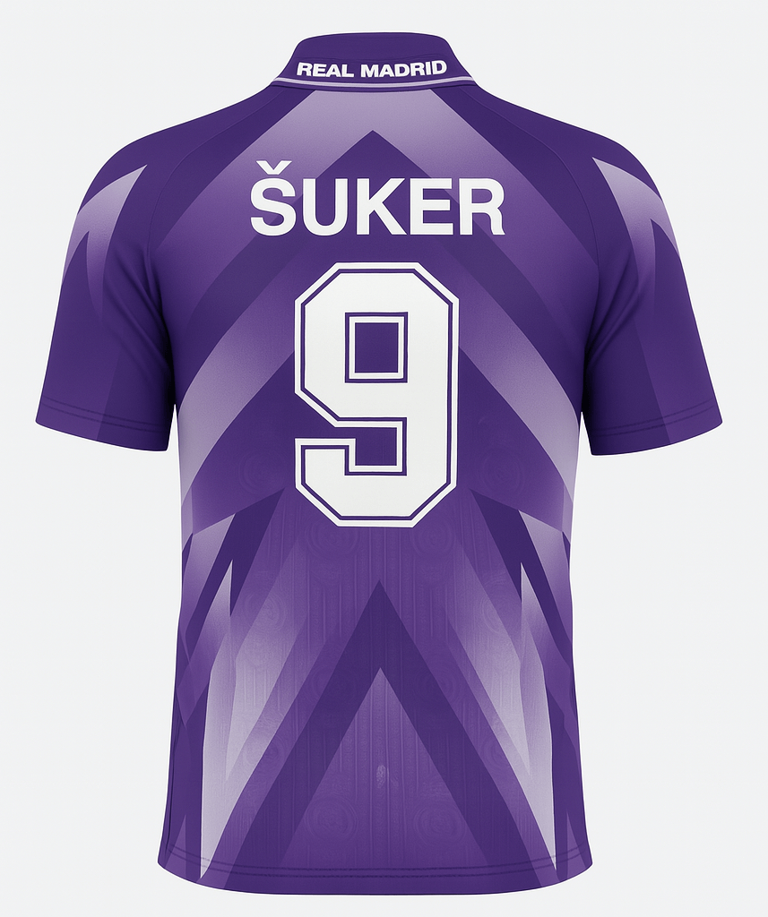 1996–97 Real Madrid Away Suker #9 (Feels Like New) - Size S