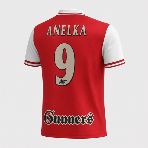 1996–98 Arsenal Home Anelka #9 (Feels Like New) - Size L