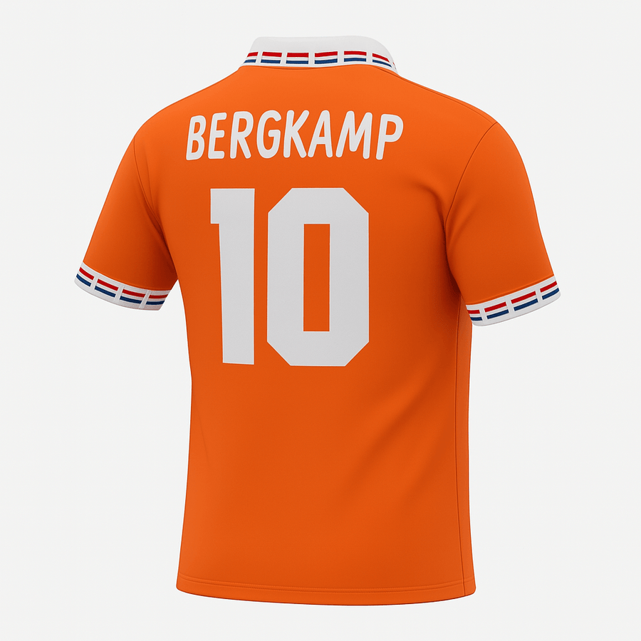 1996 Netherlands Home Bergkamp #10 (Feels Like New) - Size L