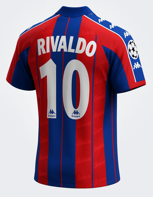 1997–98 Barcelona Home Rivaldo #10 (Feels Like New) - Size XS