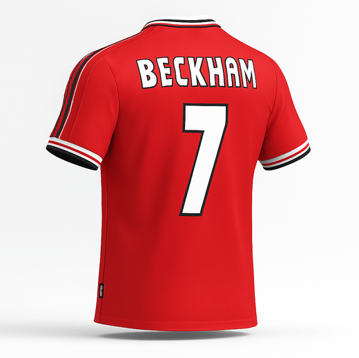 1998–00 Manchester United Home Beckham #7 (Feels Like New) - Size L