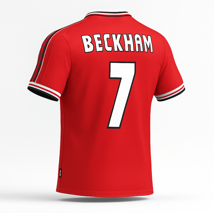 1998–00 Manchester United Home Beckham #7 (Feels Like New) - Size M