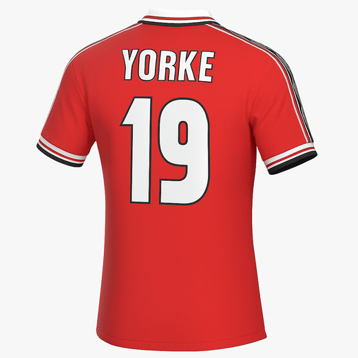 1998–00 Manchester United Home Yorke #19 (Feels Like New) - Size M