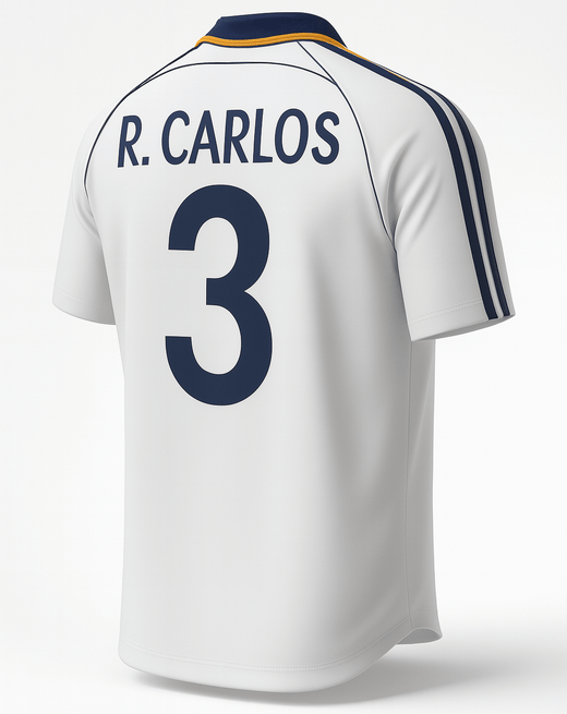 1998–00 Real Madrid Home R.Carlos #3 (Feels Like New) - Size S