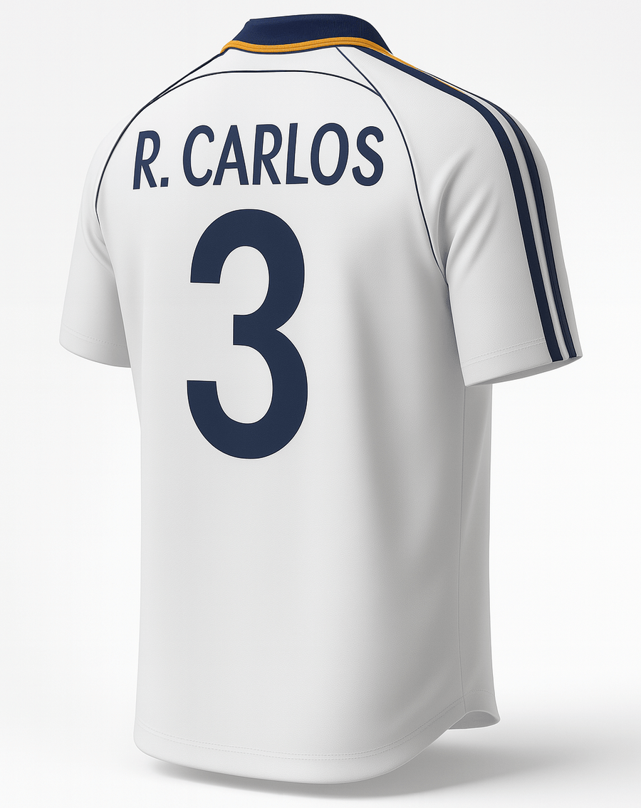 1998–00 Real Madrid Home R.Carlos #3 (Feels Like New) - Size S