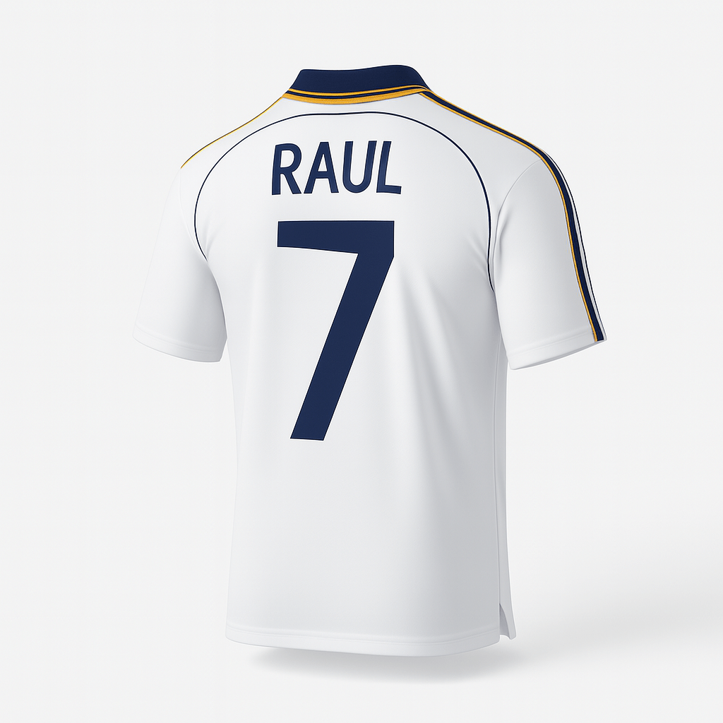 1998–00 Real Madrid Home Raul #7 (Feels Like New) - Size S