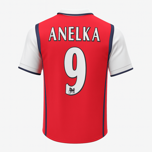 1998–99 Arsenal Home Anelka #9 (Feels Like New) - Size XL