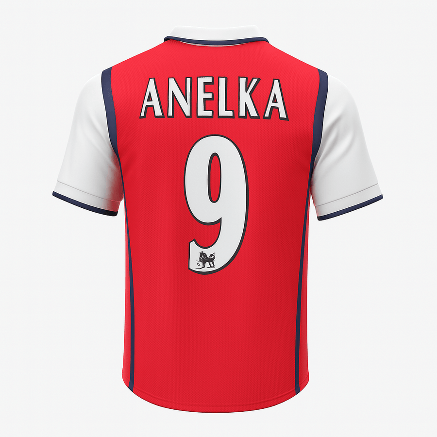 1998–99 Arsenal Home Anelka #9 (Feels Like New) - Size XL
