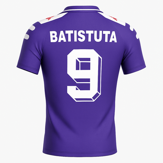 1998–99 Fiorentina Home Batistuta #9 (Feels Like New) - Size L
