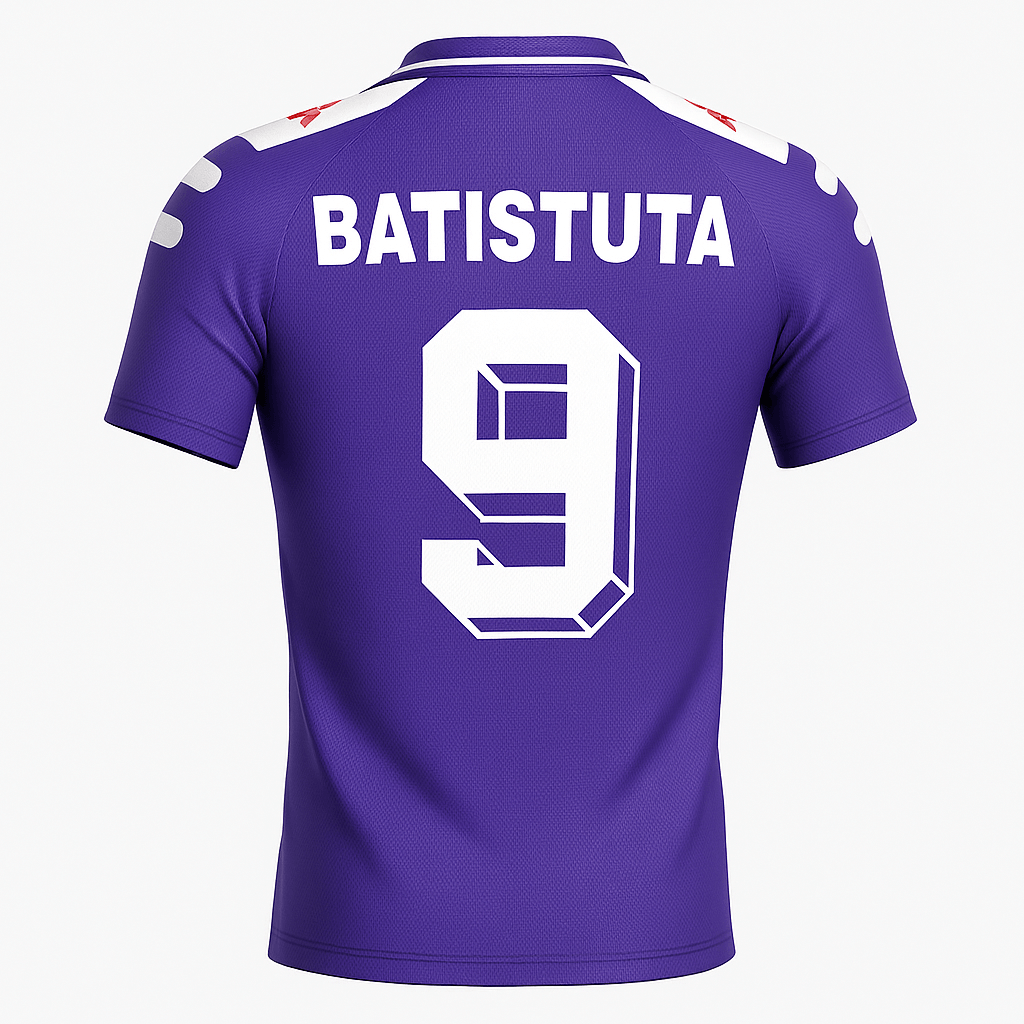 1998–99 Fiorentina Home Batistuta #9 (Feels Like New) - Size XL