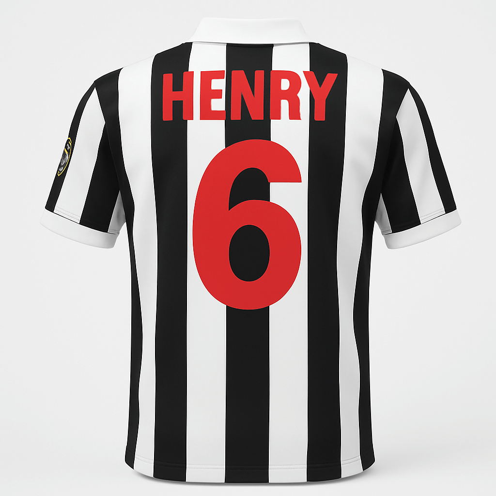 1998–99 Juventus Home Henry #6 (Feels Like New) - Size S