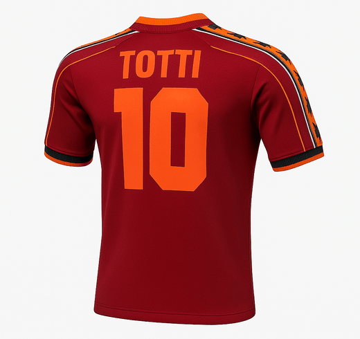 1998–99 Roma Home Totti #10 (Feels Like New) - Size XS
