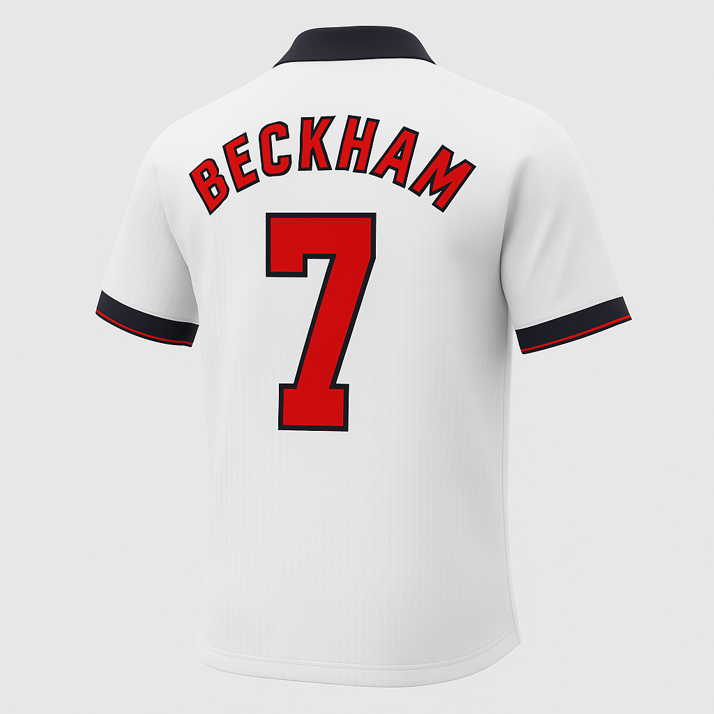 1998 England Home Beckham #7 (Feels Like New) - Size XS