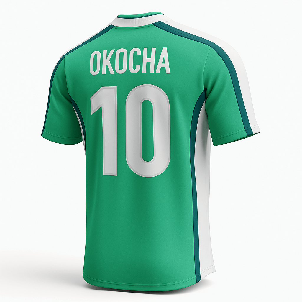1998 Nigeria Home Okocha #10 (Feels Like New) - Size S