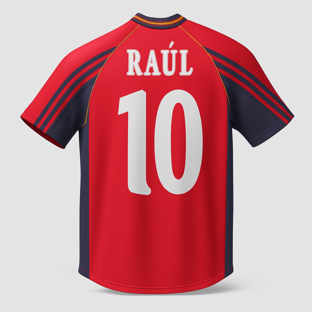 1998 Spain Home Raul #10 (Feels Like New) - Size L