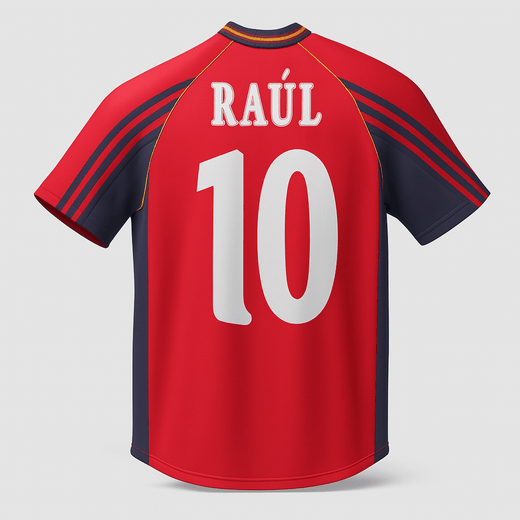 1998 Spain Home Raul #10 (Feels Like New) - Size L
