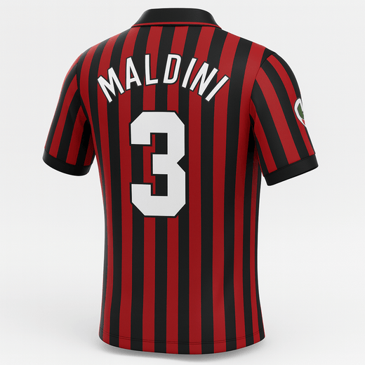 1999–00 AC Milan Home Maldini #3 (Feels Like New) - Size L