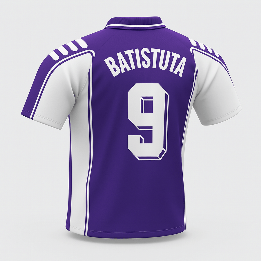 1999–00 Fiorentina Home Batistuta #9 (Feels Like New) - Size M