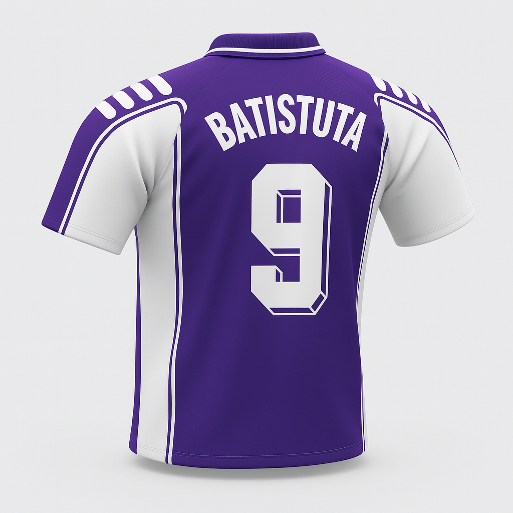 1999–00 Fiorentina Home Batistuta #9 (Feels Like New) - Size XL