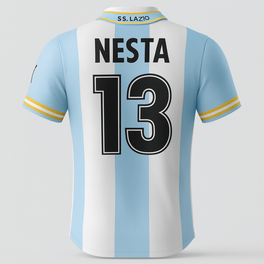 1999–00 Lazio Home Nesta #13 (Feels Like New) - Size L