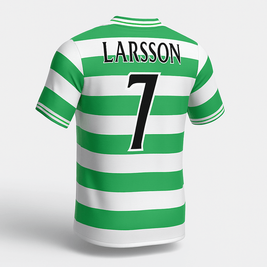 1999–01 Celtic Home Larsson #7 (Feels Like New) - Size XS