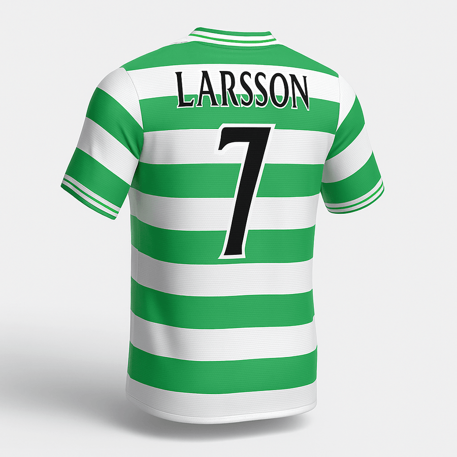 1999–01 Celtic Home Larsson #7 (Feels Like New) - Size XXL