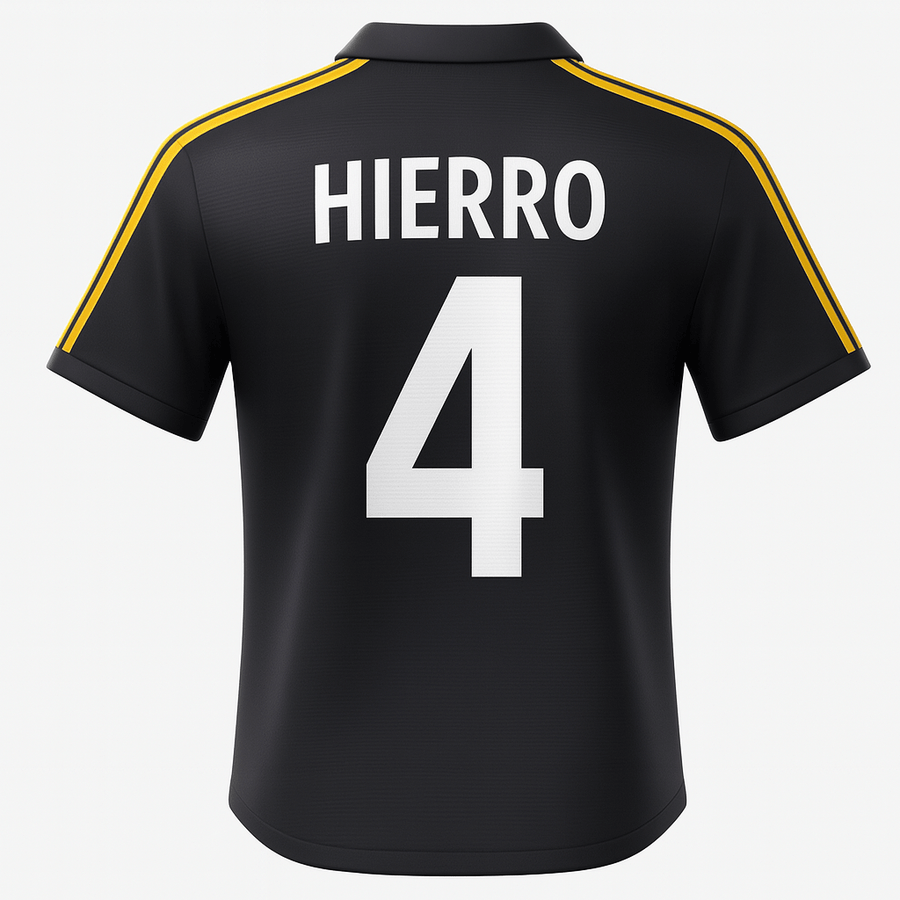 1999–01 Real Madrid Away Hierro #4 (Feels Like New) - Size XXL